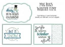 Stickdatei ITH - Mug Rugs Winter Time